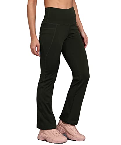 Rock Paper Scissors Premium Flare Gym Pants High Waist Stretchable Flared Leggings with Pockets Gym - Authentic Rock Clothing | UrbanThreads - Image 2