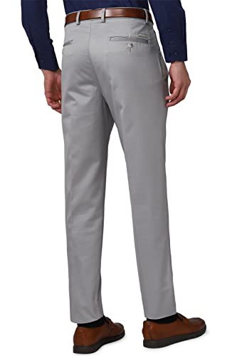 Peter England Men's Mid Rise Regular Casual Pants - Image 5