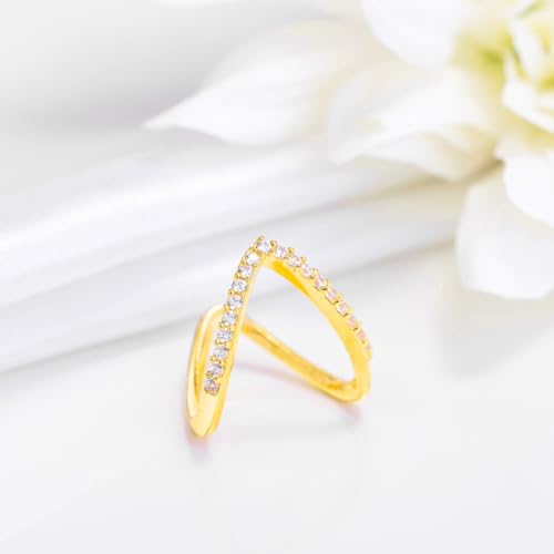 ZAVYA 925 Sterling Silver Gold Plated Vanki Ring | Gift for Wife and Girlfriend | With Certificate o - Authentic ZAVYA Accessories | UrbanThreads - Image 5