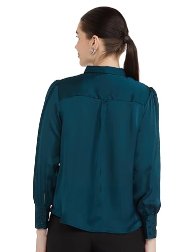 Allen Solly Women Polyester Regular Fit Tie-Up Full Sleeve Shirt - Image 3