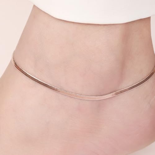 ZAVYA 925 Sterling Silver Rose Gold Plating Braided Abstract Anklets (Single) | Gift for Women & Gir - Authentic ZAVYA Fashion | UrbanThreads - Image 4