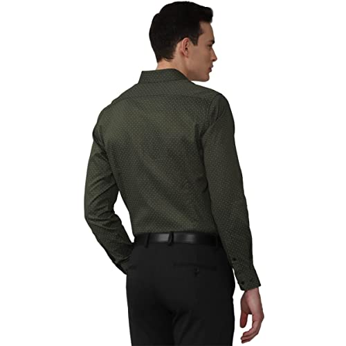 Van Heusen Formal Printed Shirt for Men| Premium Cotton| Full Sleeves| Slim Fit |Breathable Fabric - Authentic Van Clothing | UrbanThreads - Image 4