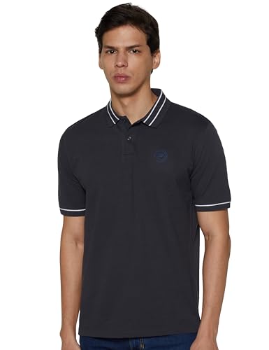 Peter England Men's Regular Fit Insignia Half Sleeve Polo - Image 2