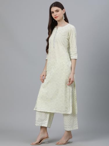 Libas Womens Printed Rayon Straight Kurta With Palazzos and Dupatta - Authentic Libas Clothing | UrbanThreads - Image 4