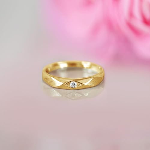 ZAVYA 925 Sterling Silver Gold Plated CZ Men's Ring - Image 4