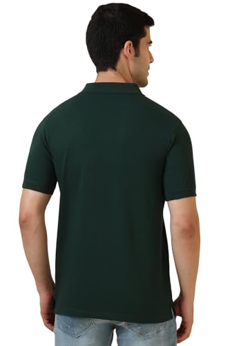 Allen Solly Men's Regular Fit Solid Popcorn Textured Polo - Image 4