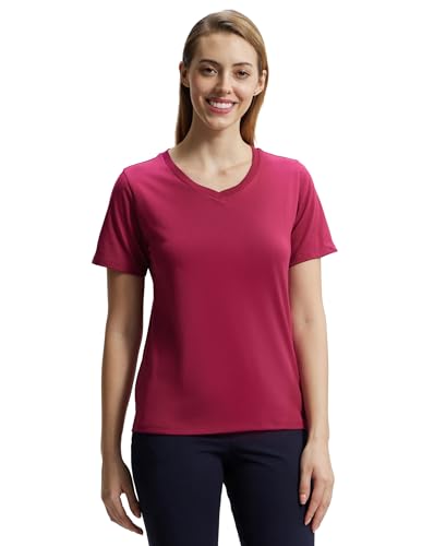 Jockey Women's Relaxed Fit V-Neck Half Sleeve T-Shirt - Image 2