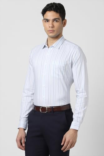 Van Heusen Men Polycotton Striped Slim Fit Shirt - Authentic Van Clothing | UrbanThreads - Image 3