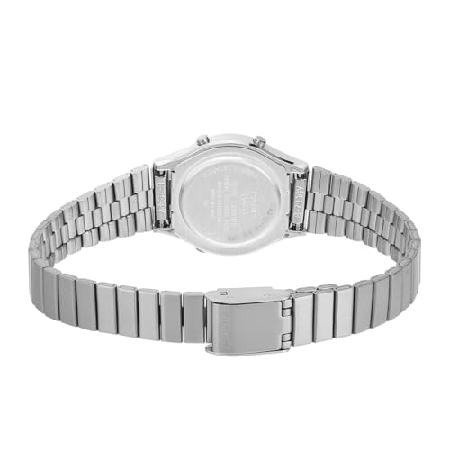 Casio Vintage Pink Digital Watch Silver Stainless Steel - Image 5