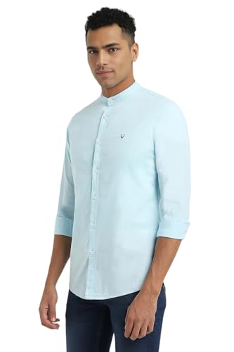 Allen Solly Men Cotton Solid Slim Fit Shirt - Image 5
