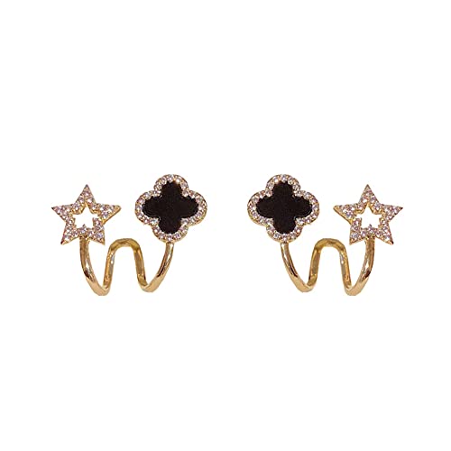 Shining Diva Gold Plated Crystal Stud Earrings for Women - Image 2