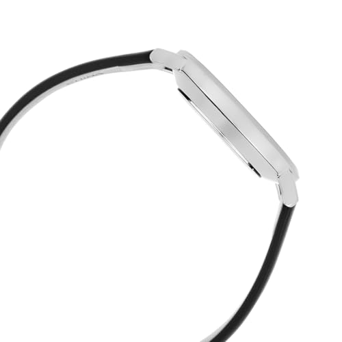 Casio Enticer Silver White Dial Leather Strap Watch Men - Image 5