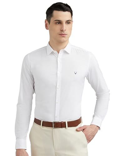 Allen Solly Men Cotton Plain Slim Fit Shirt - Image 2