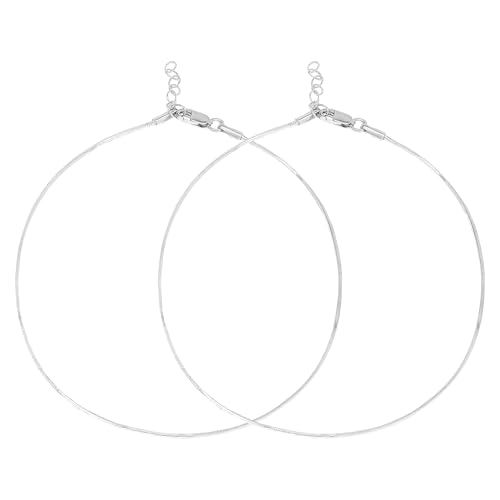 ZAVYA 925 Sterling Silver Anklet Pair Rhodium Plated Women - Image 2