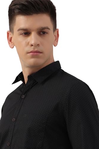 Peter England Men Cotton Printed Slim Fit Shirt - Image 5