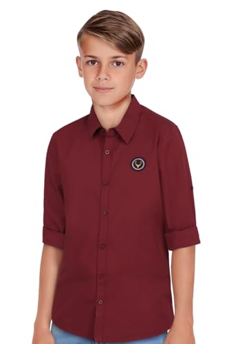 Allen Solly Boy's 100% Cotton Regular Fit Shirt - Image 4