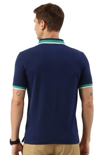 Peter England Men's Cotton Blend Solid Regular Fit T-Shirt - Image 4