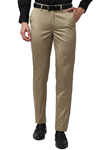 Peter England Men's Mid Rise Slim Casual Pants - Image 2