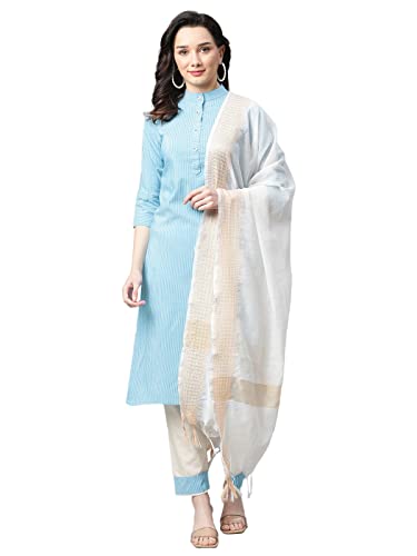 Leriya Fashion Women's Printed Straight Cotton Stitched Kurta Pant with Dupatta - Authentic Leriya Clothing | UrbanThreads - Image 2