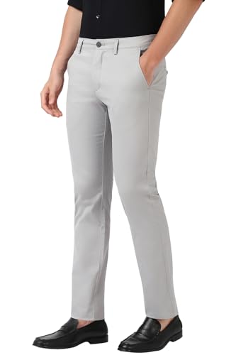 Peter England Men's Slim Fit Mid Rise Casual Trouser Chinos - Image 3