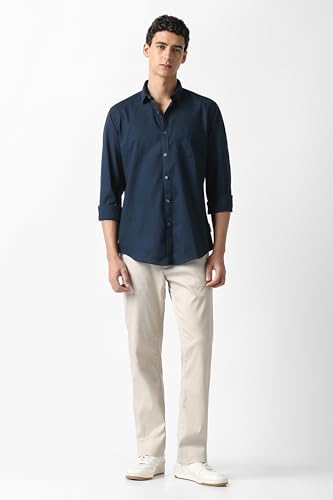 Van Heusen Men's Cotton Solid Slim Fit Casual Shirt - Image 3