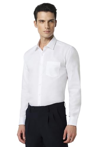 Van Heusen Solid Formal Shirt Men Full Sleeves Slim Fit - Image 5