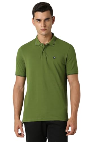 Van Heusen Men's Cotton Solid Regular Fit T-Shirt - Image 2