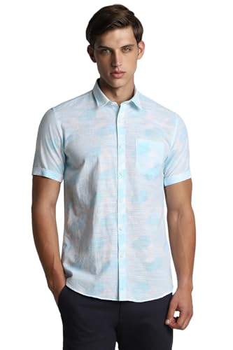 Peter England Men Cotton Slim Fit Half Sleeve Shirt - Image 2