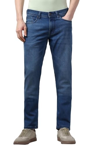 Peter England Men's Slim Tapered Jeans Mid Wash - Image 2