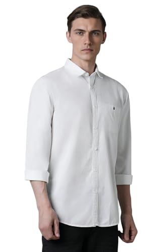 Louis Philippe Men's Over Dyed Solid Slim Fit Casual Shirt - Image 4