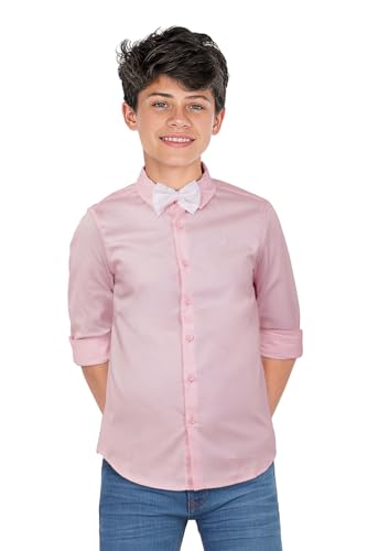 Allen Solly Boys Cotton Slim Fit Solid Shirt with Bow - Image 2