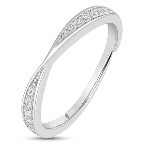 ZAVYA 925 Silver Rhodium Plated Minimal Ring for Women - Image 2