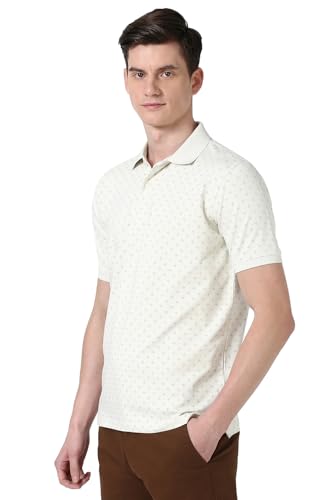 Peter England Men Cotton Blend Regular Fit Polo T-Shirt - Image 3