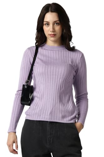 Van Heusen Women's Round Neck Solid Knit Top Full Sleeve - Image 2
