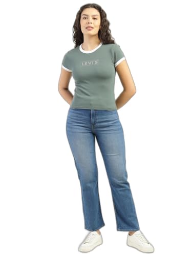 Levi's Women's High Rise Ribcage Slim Straight Jeans Light Blue - Image 2