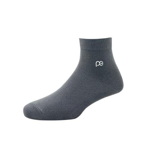 Peter England Mens Cotton Quarter Length Socks Pack of 3 Dark Grey Navy Black - Image 3