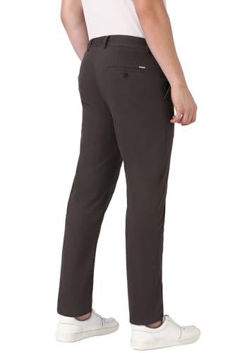 Peter England Men's Slim Fit Mid Rise Pants - Image 4