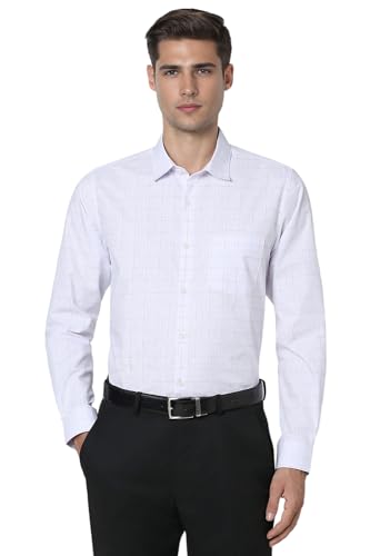Peter England Men's Checkered Slim Fit Formal Shirt - Image 2
