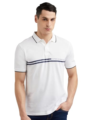 Peter England Men's Solid Regular Fit Polo Cotton Rich - Image 2