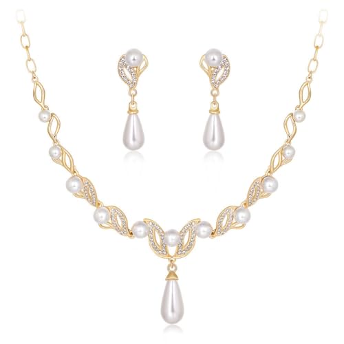 Shining Diva Traditional Pearl Necklace Set for Women - Image 2