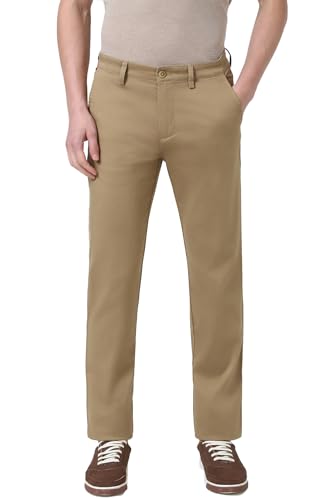 Peter England Men Mid Rise Slim Casual Pants - Image 2