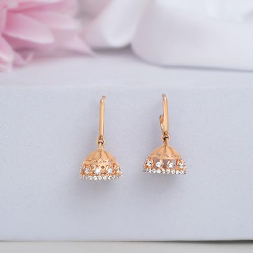 Zavya 925 Sterling Silver Rose Gold Plated Earrings - Image 3