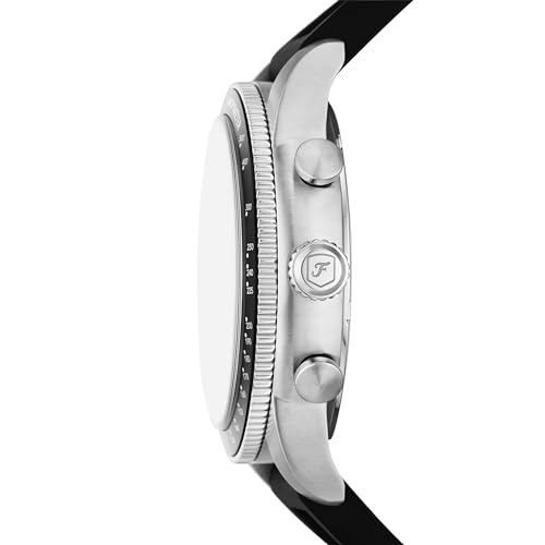 Fossil FS6044 Silicone Analog Yellow Dial Men Watch Black Band - Image 5