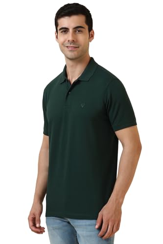 Allen Solly Men's Regular Fit Solid Popcorn Textured Polo - Image 3