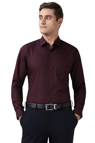 Peter England Men's Micro Print Formal Shirt 100% Cotton Full Sleeves Regular Fit - Image 2