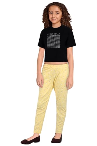 Allen Solly Girl's Regular Fit Mid Rise Leggings - Pack of 2 - Image 3