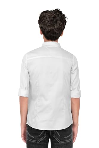 Allen Solly Boys Cotton Slim Fit Solid Shirt with Bow - Image 3