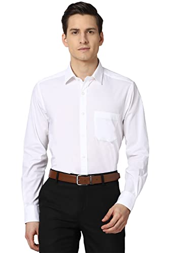 Peter England Men Cotton Blend Solid Regular Fit Shirt - Image 2