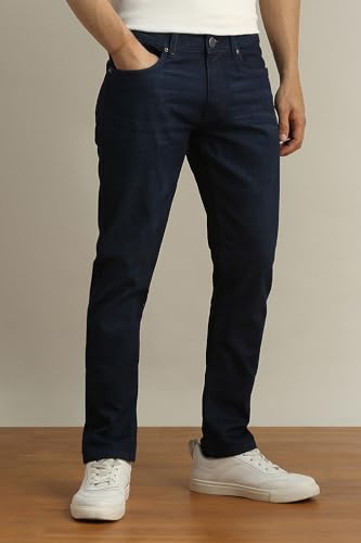 Peter England Men's Slim Tapered Jeans Denim Casual Wear - Image 4