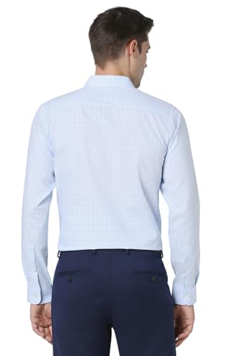 Peter England Men's Slim Fit Checkered Shirt Cotton-Rich - Image 5